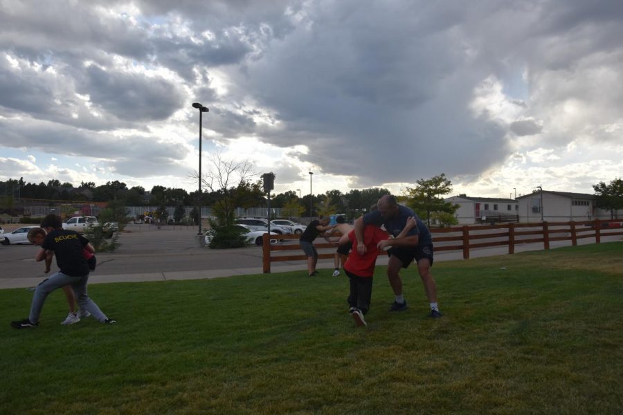 The wrestling team does outdoor practice. The wrestlers ran a 2 miles run, sprints, and still continued to practice. “Doing wrestling has made me more fit and healthy and I do recommend doing it if you want to get buff,” Ian Crabtree ‘23